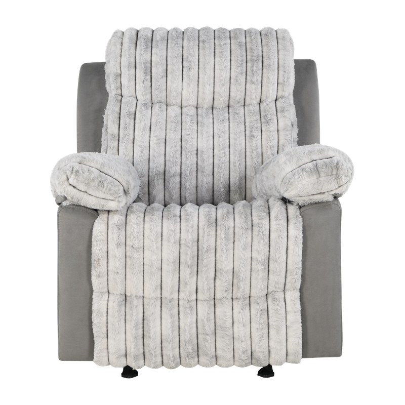 Glory Furniture Plush G00925A-RC Glider Recliner Chair W/ Led Belt Gray