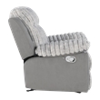 Glory Furniture Plush G00925A-RC Glider Recliner Chair W/ Led Belt Gray
