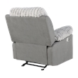 Glory Furniture Plush G00925A-RC Glider Recliner Chair W/ Led Belt Gray