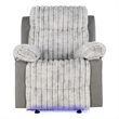 Glory Furniture Plush G00925A-RC Glider Recliner Chair W/ Led Belt Gray