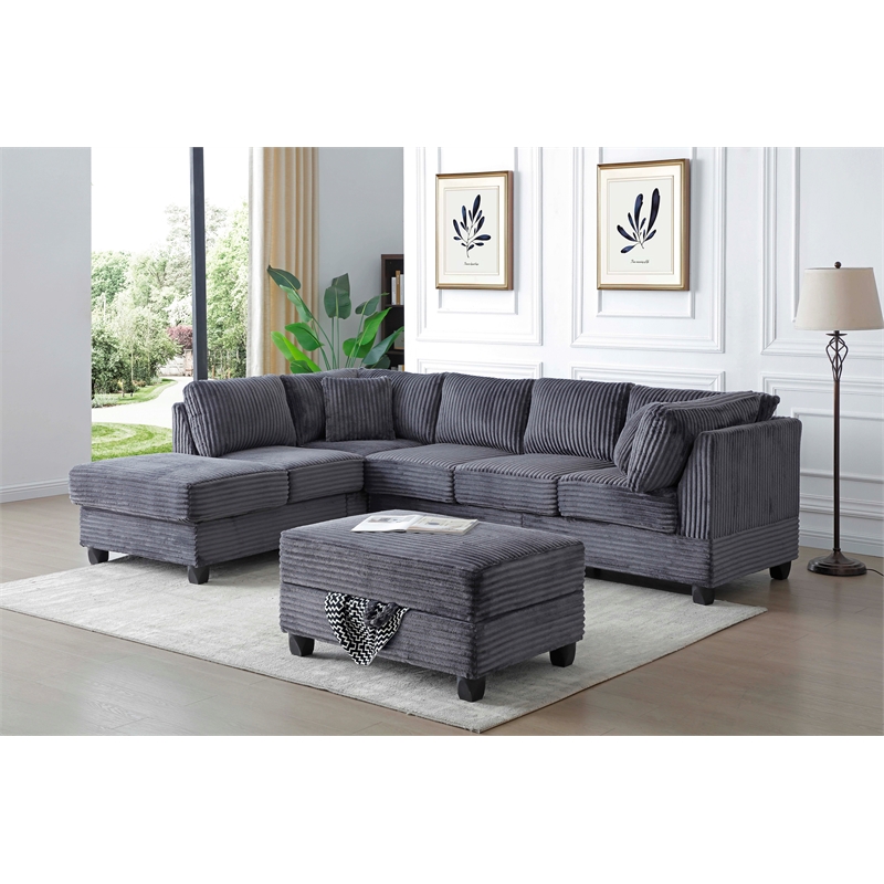 Glory Furniture Perth G00235B-SC Sectional Gray