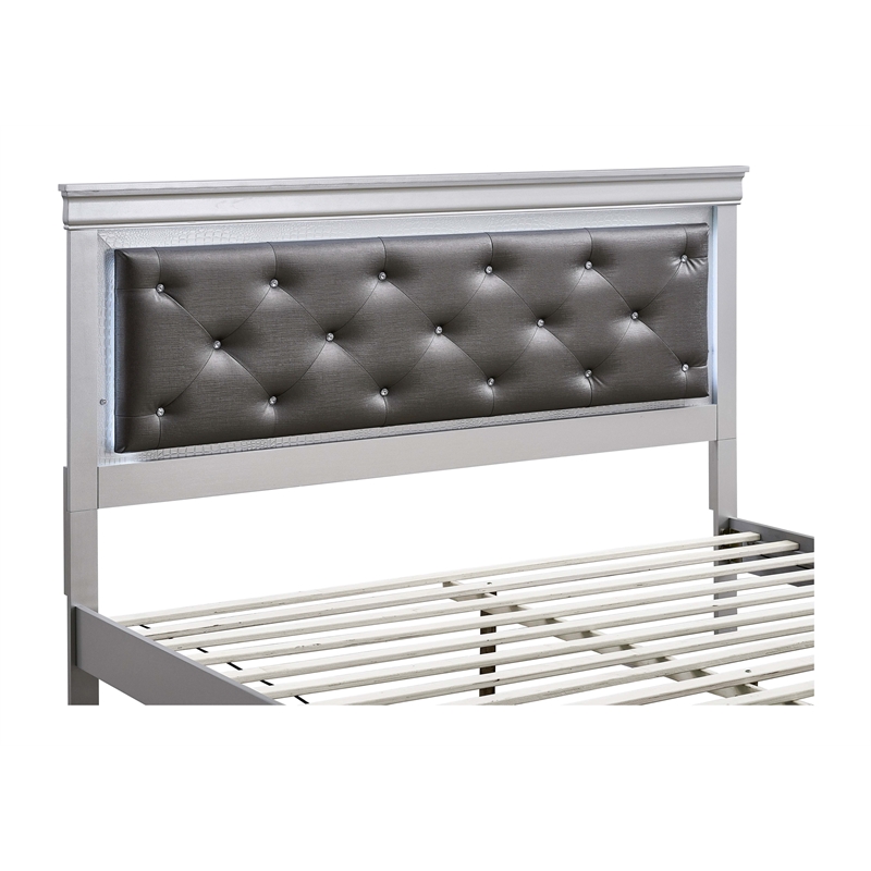 Glory Furniture Lorana G6500F-KSB King Bed Silver Champagne