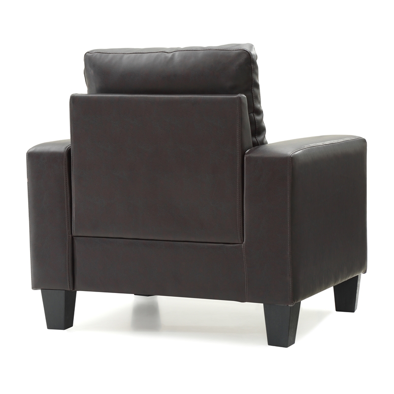 Glory Furniture Newbury G464A-C Newbury Club Chair DARK BROWN