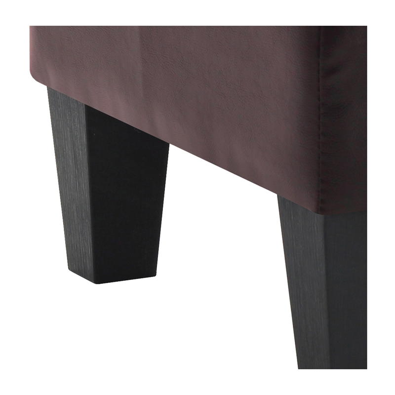 Glory Furniture Newbury G464-O Ottoman DARK BROWN Faux Leather