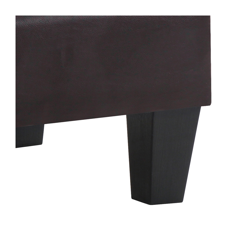 Glory Furniture Newbury G464-O Ottoman DARK BROWN Faux Leather