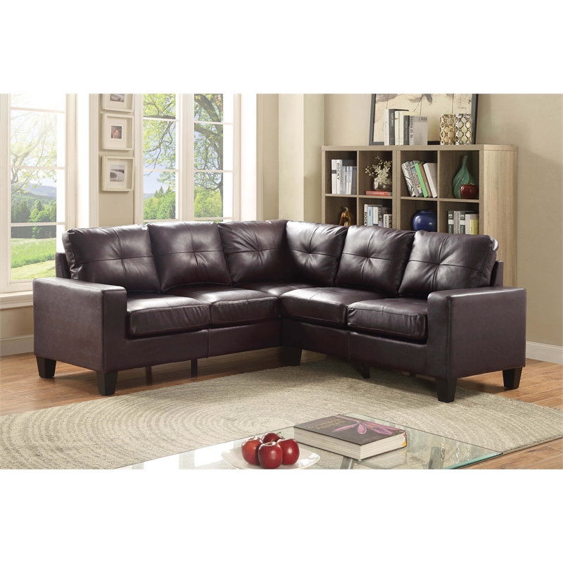 Glory Furniture Newbury G464B-SC Sectional Cappuccino Faux Leather