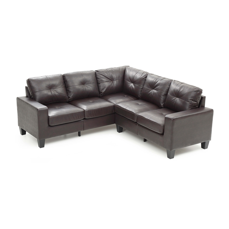 Glory Furniture Newbury G464B-SC Sectional Cappuccino Faux Leather