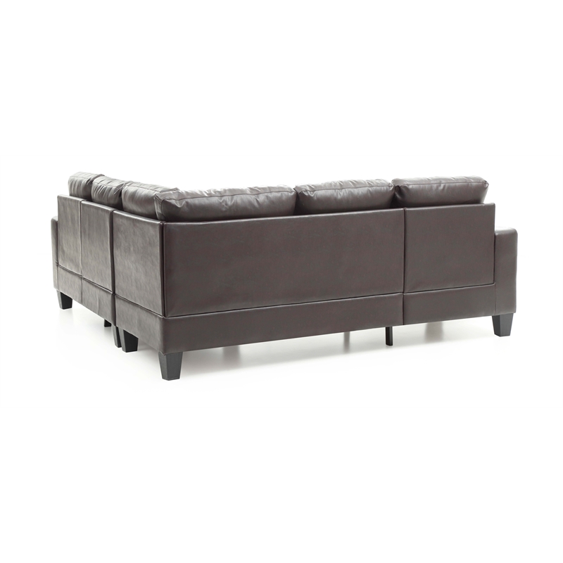 Glory Furniture Newbury G464B-SC Sectional Cappuccino Faux Leather