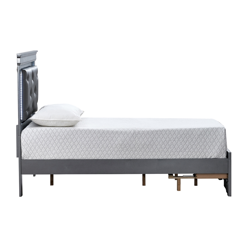 Glory Furniture Lorana G6502F-TSB Twin Bed Gunmetal Gray