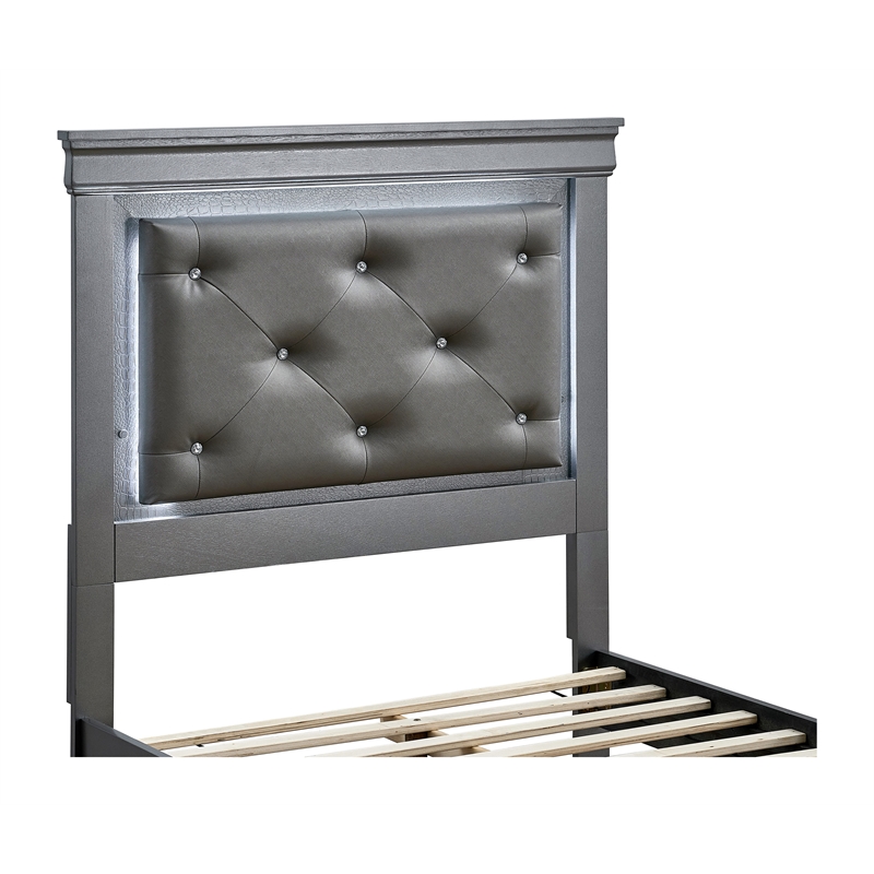 Glory Furniture Lorana G6502F-TSB Twin Bed Gunmetal Gray