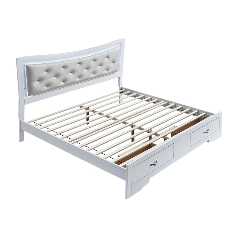 Glory Furniture Lorana G6590E-KSB4 King Bed Sparkling White