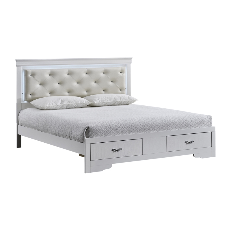 Glory Furniture Lorana G6590F-KSB King Bed Sparkling White