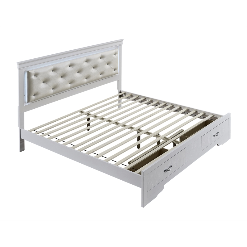 Glory Furniture Lorana G6590F-KSB King Bed Sparkling White