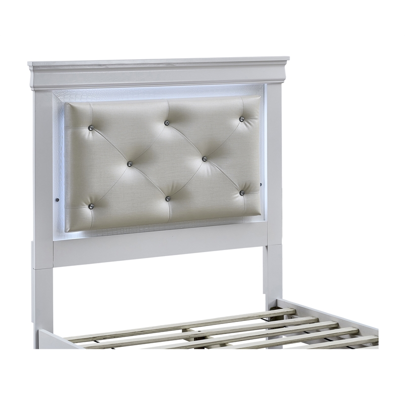 Glory Furniture Lorana G6590F-TSB Twin Bed Sparkling White