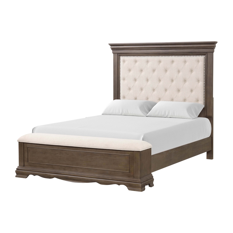 Glory Furniture Stirling G08300A-QB Queen Bed Brown with Gray Undertones