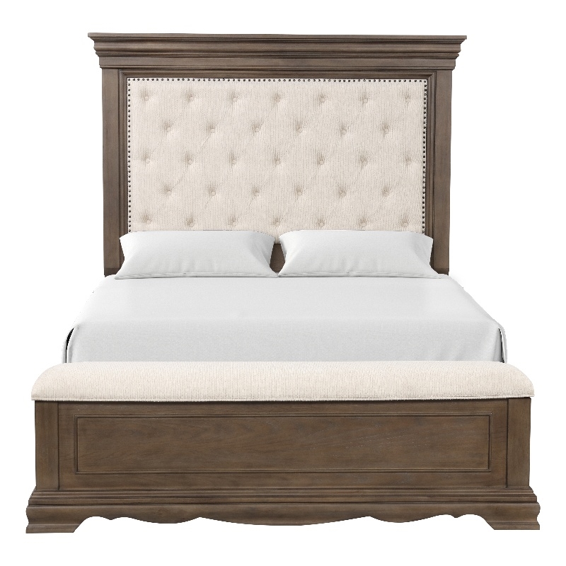 Glory Furniture Stirling G08300A-QB Queen Bed Brown with Gray Undertones