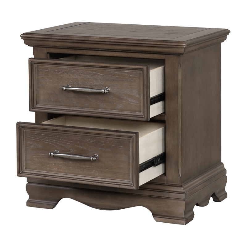 Glory Furniture Stirling G08300-N Nightstand Brown with Gray Understones