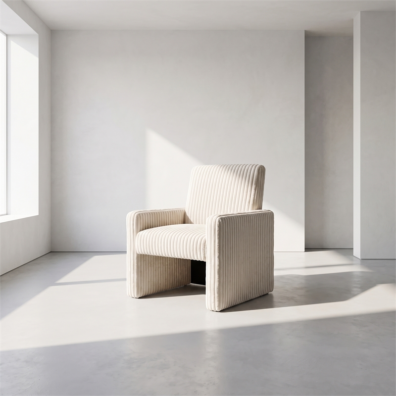 Glory Furniture Margate G00718-C White Teddy Fabric Accent Chair
