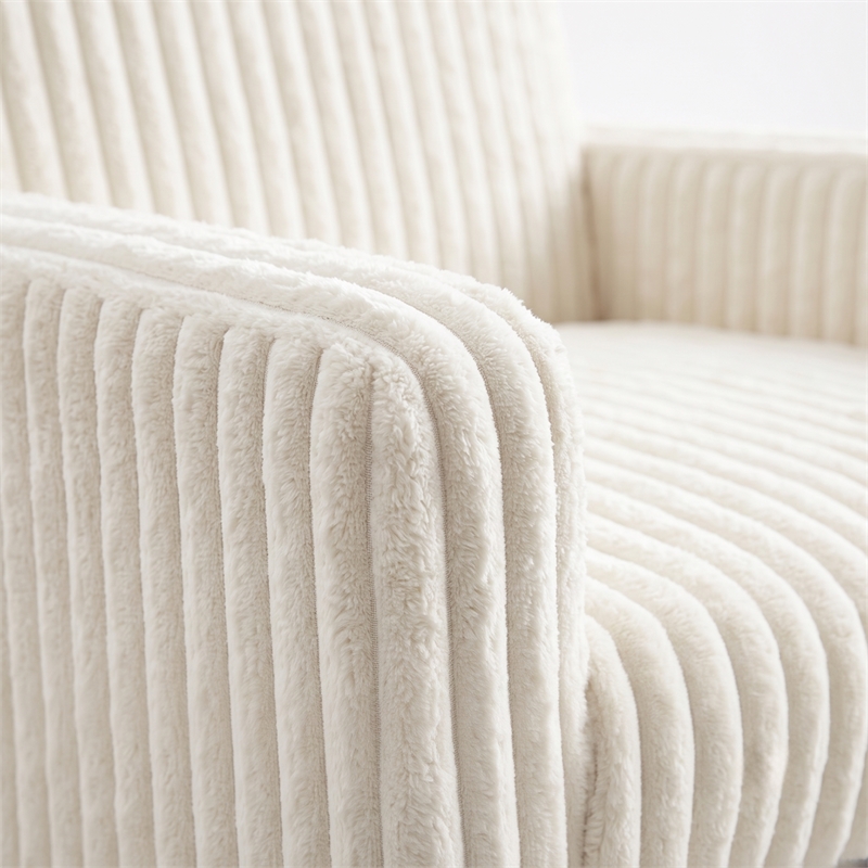 Glory Furniture Margate G00718-C White Teddy Fabric Accent Chair