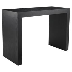 Sunpan Faro 57&quot Rectangular Modern Wood Bar Table in Matte Black