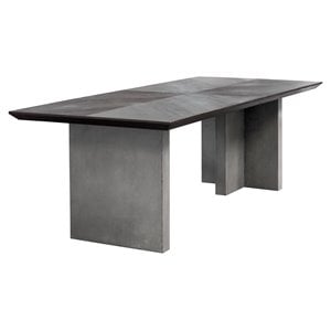 Sunpan Bane 91.5&quot Rectangular Contemporary Wood Dining Table in Brown