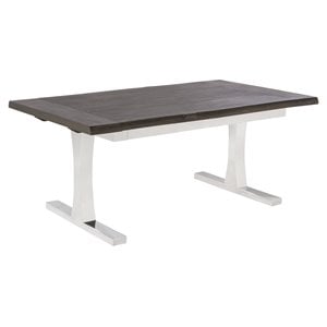 Sunpan Marquez 102.5&quot Rectangular Modern Wood Extension Dining Table in Brown