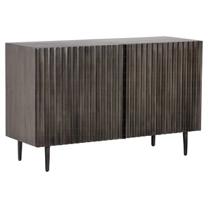 Sunpan Carlin 48&quot Contemporary Mango Wood Frame Sideboard in Gray