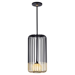 Sunpan Circa 10.5&quot 1-light Modern Metal Large Pendant Light in Black