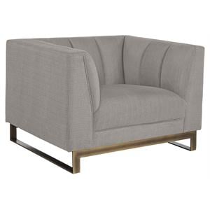 Sunpan Parker 17&quot Modern Fabric Armchair in Zenith Soft Gray