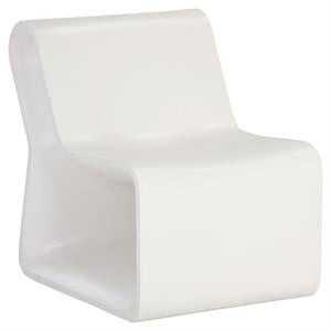 Sunpan Odyssey 18&quot Contemporary Concrete Lounge Chair in White