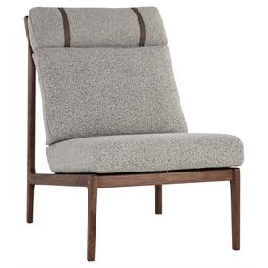 Sunpan Elanor 18.5&quot Modern Fabric Lounge Chair in Altro Cappuccino