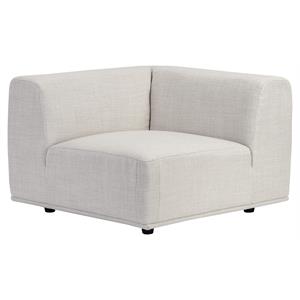 Sunpan Darren 15.5&quot Modern Fabric Modular Corner Chair in Cream