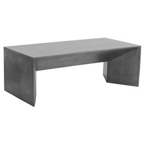 Sunpan Nomad 51.5&quot Rectangular Modern Concrete Coffee Table in Gray
