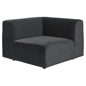 Sunpan Darren 15.5&quot Modern Fabric Modular Corner Chair in Gray