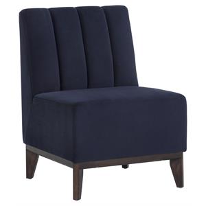 Sunpan Kosovo 18&quot Modern Fabric Modular Banquette Single Seat in Abbington Navy