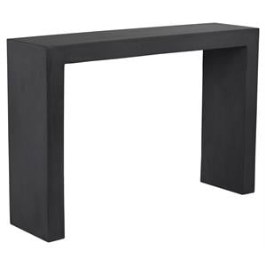 Sunpan Axle 47&quot Rectangular Modern Concrete Console Table in Black