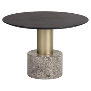 Sunpan Monaco 23.5&quot Contemporary Wood Coffee Table in Gray/Charcoal Gray