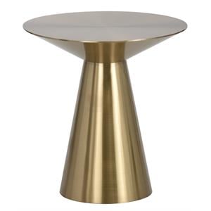 Sunpan Carmel 19&quot Contemporary Stainless Steel Side Table in Yellow Gold