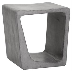 Sunpan Darwin 19&quot Modern Concrete Irregular-shaped End Table in Gray