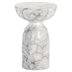 Sunpan Goya 13.5&quot Round-shaped Modern Concrete End Table in White