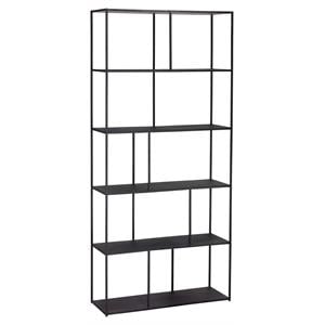 Sunpan Eiffel 34.5&quot Modern Metal Large Bookcase in Matte Black
