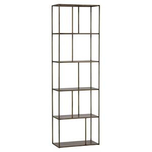 Sunpan Eiffel 23.75&quot Modern Metal Small Bookcase in Antique Brass