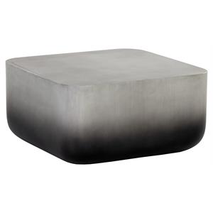 Sunpan Strut 29.5&quot Modern Concrete Coffee Table in Black Ombre