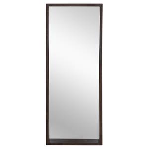 Sunpan Fresno 32&quot Rectangular Modern Wood Floor Mirror in Dark Brown