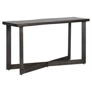 Sunpan Marley 56&quot Transitional Wood Console Table in Rich Walnut Brown