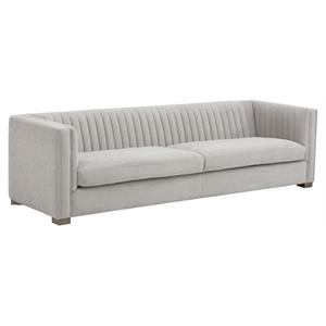 Sunpan Caitlin 16.75&quot Modern Fabric Sofa in Hemingway Silver