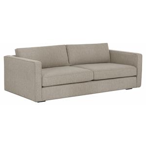 Sunpan Adrian 17&quot Transitional Fabric and Wood Sofa in Gray/Espresso