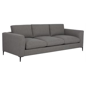 Sunpan Byward 20&quot Modern Fabric Sofa with Black Metal Legs in Smoke Gray