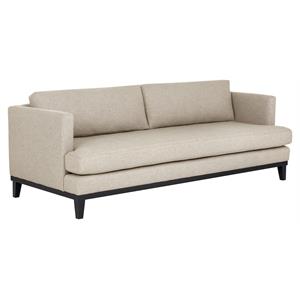 Sunpan Kaius 18&quot Modern Fabric Sofa with Espresso Wood Legs in Gray