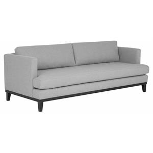 Sunpan Kaius 18&quot Modern Fabric Sofa with Espresso Wood Legs in Limelight Silver